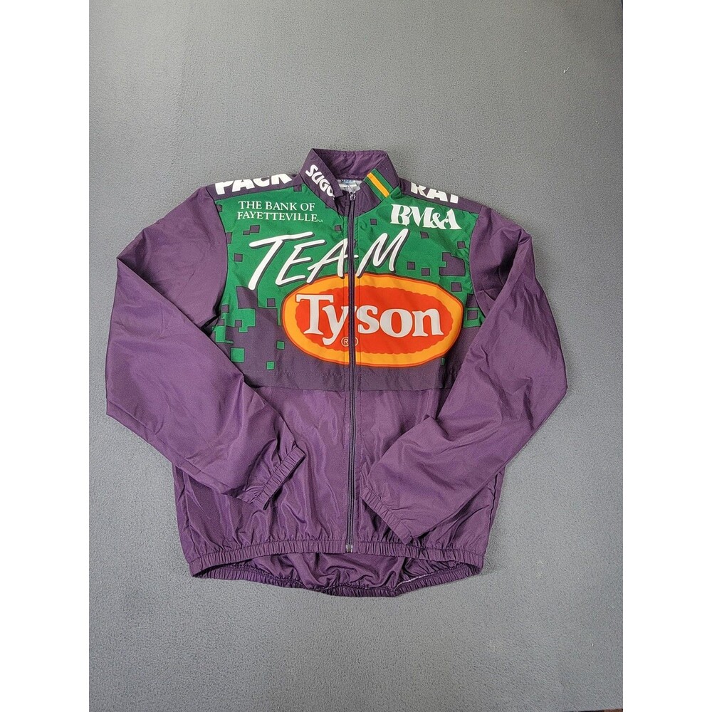 Vintage Sugoi Team Tyson Jacket Mens Medium Purple Green Cycling Windbreaker 90s